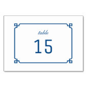 Carte de table design Lapis Blue Deco (Dos)