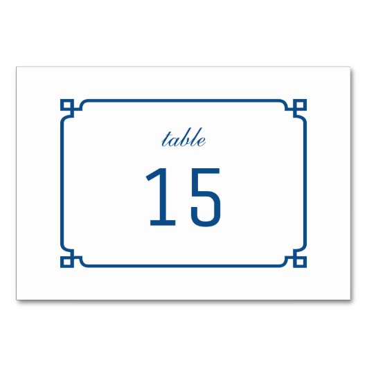Carte de table design Lapis Blue Deco (Devant)