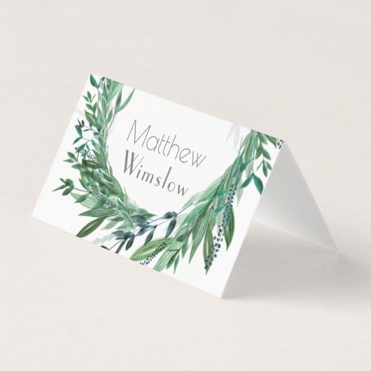 Carte de table, design verdoyant (Front)