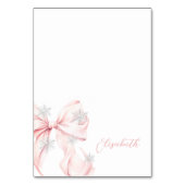 Carte de table d'hiver à ruban rose (Par défaut)