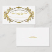 Carte de table d'invités du 50e anniversaire, Gold (Devant / Derrière)