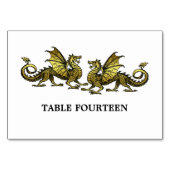 Carte de table Dragons Gold Elegant (Dos)