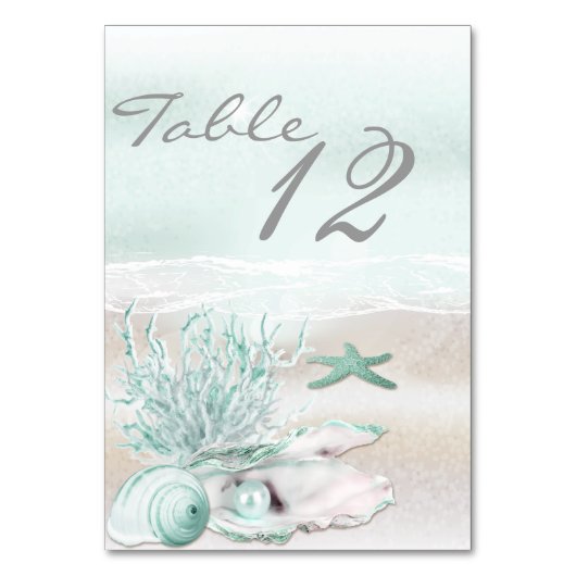 Carte de table Dream Shore Beach Seafoam Green Mar (Par défaut)