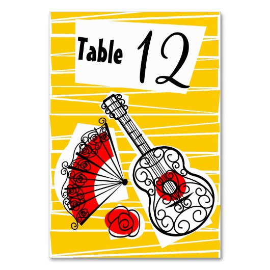 Carte de table du groupe Souvenirs espagnol vertic (Par défaut)