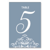 Carte de table Dusty Blue élégant Damask (Dos)