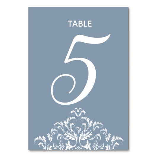 Carte de table Dusty Blue élégant Damask (Par défaut)