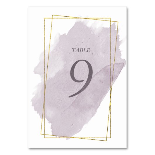 Carte de table Dusty Gold et Mauve Mariage (Par défaut)