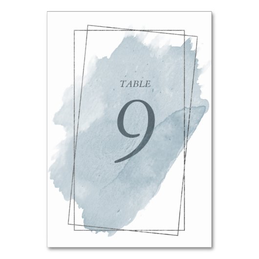 Carte de table Dusty Silver and Blue Mariage (Par défaut)
