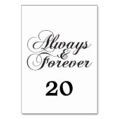 Carte de table Ebony Always & Forever Mariage (Dos)
