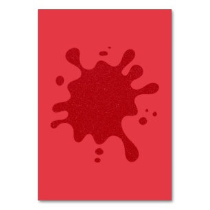 Carte de table éclaboussée de rouge tomate personn