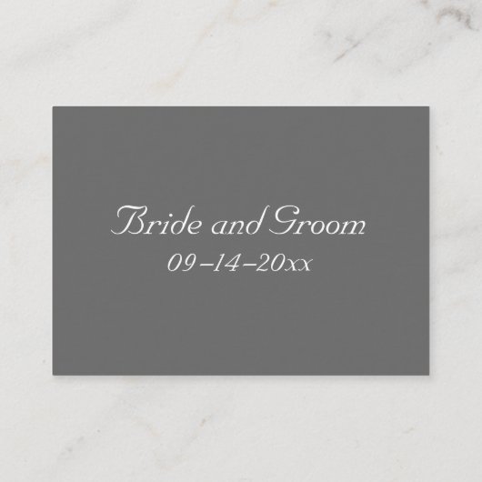 Carte de Table Élégante de Mariage à la Rose Rouge (Dos)