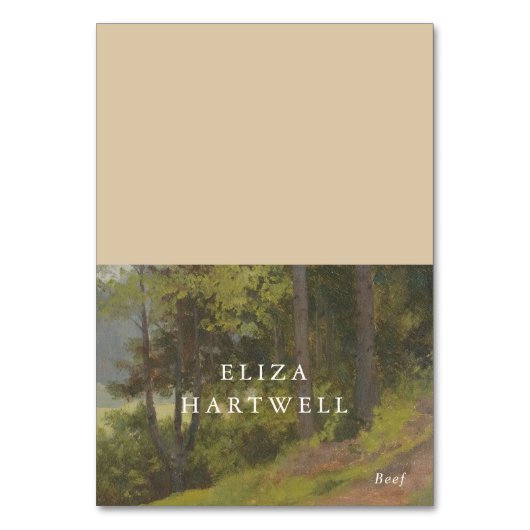 Carte de Table Élégante de Mariage en Forêt Rustiq (Par défaut)