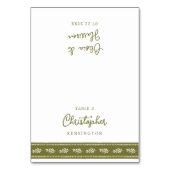 Carte de table élégante de mariage vert olive tosc (Par défaut)