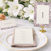Carte de table élégante Lily pour mariage