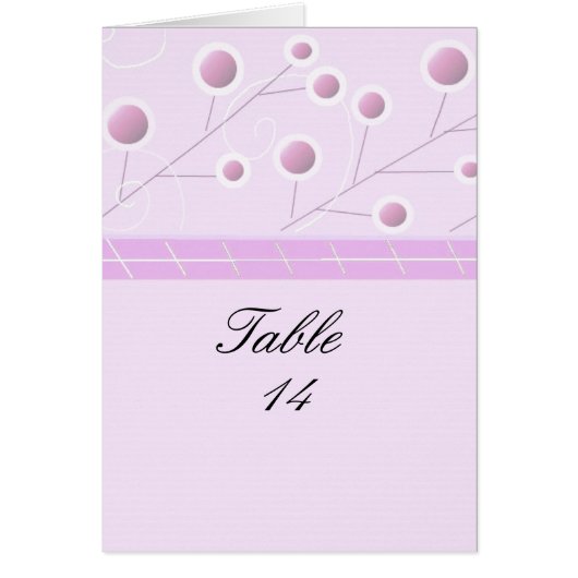 Carte de table élégante mauve (Devant)