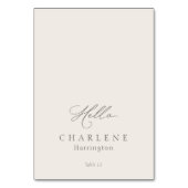 Carte de Table Élégante Minimaliste de Mariage (Par défaut)