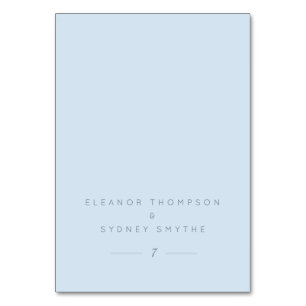 Carte de table élégante pour invité de mariage ble