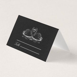 Carte de table élégante poussiéreuse bleu classiqu