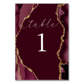 Carte de table en agate bordeaux et or (Par défaut)