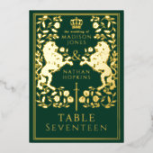 Carte de table en aluminium Royal Lion Médiéval Ve (Recto)