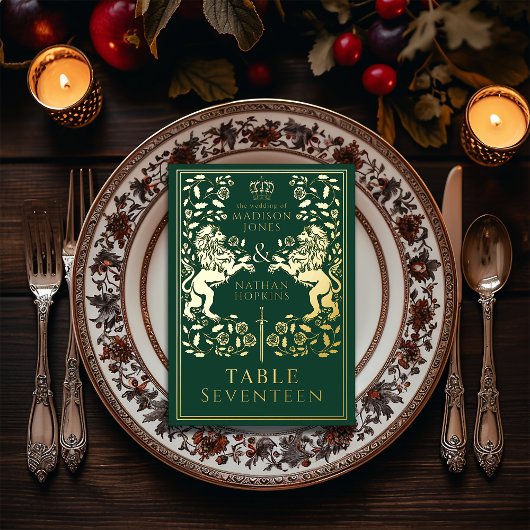 Carte de table en aluminium Royal Lion Médiéval Ve