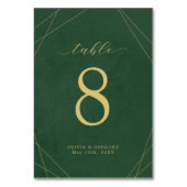 Carte de table en ligne or Turquoise foncé (Dos)