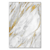 Carte de table en marbre blanc gris or Nom Vip (Dos)