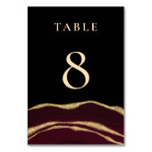 Carte de table en pierre de taille rouge (Dos)