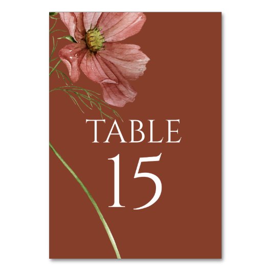 Carte de table en terre cuite florale simple moder (Par défaut)