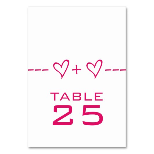 Carte de table Équation Coeur rose (Par défaut)