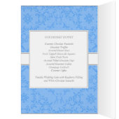 Carte de table et carte de menu de la réception de (Intérieur (Gauche))