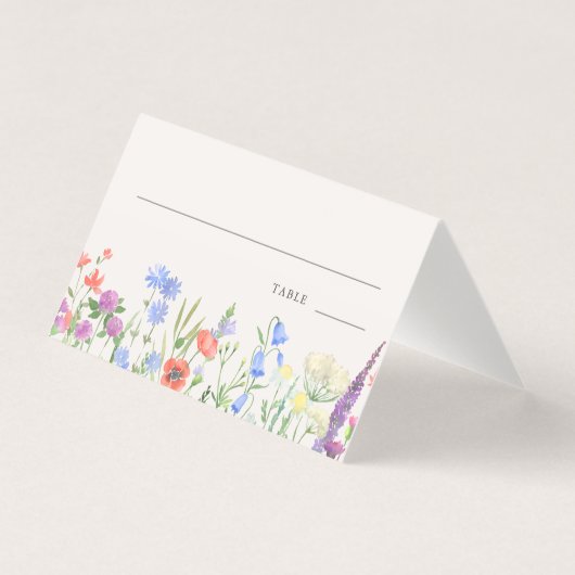 Carte de table et de placement de mariage aux fleu (Front)