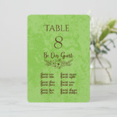 Carte de table et marque-place Pistache et Chocola (Debout devant)