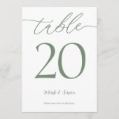 Carte de table et menus minimaux pour Mariages mod (Devant)