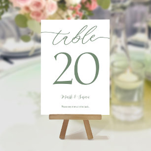 Carte de table et menus minimaux pour Mariages mod