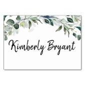 Carte de table Feuille de verdure Nom d'invité ind (Dos)