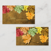 Carte de table Feuilles Automne (Devant / Derrière)