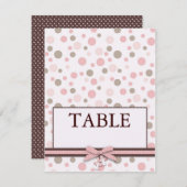 Carte de table fille (Devant / Derrière)