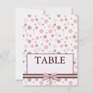 Carte de table fille