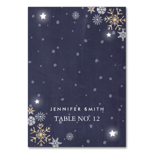 Carte de table Flammes de neige hiver Gold Silver  (Par défaut)