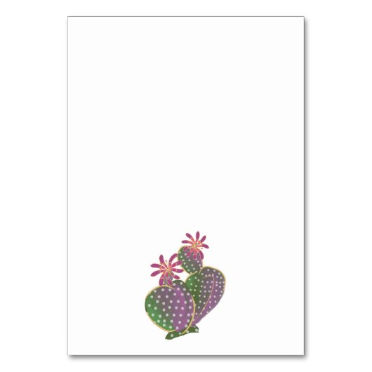 Carte de table - Fleur de cactus (Dos)