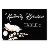 Carte de table Fleur sauvage Gold pour noms indivi (Dos)