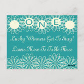 Carte de table Fleurs Bunco #1 (Dos)