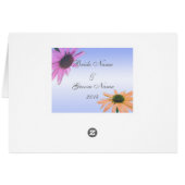 carte de table, fleurs marguerites. (Dos Horizontal)