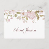 Carte de table Fleurs Rougissantes Plate (Devant)