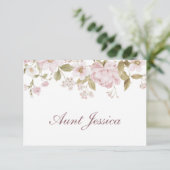 Carte de table Fleurs Rougissantes Plate (Debout devant)