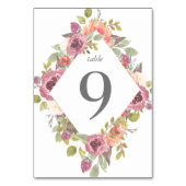 Carte de table florale d'été vibrant (Dos)