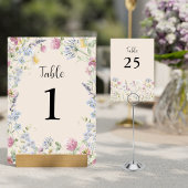 Carte de table florale Fleur sauvage