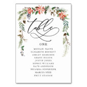 Carte de table florale hivernale rustique | Mariag (Par défaut)
