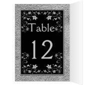 Carte de table florale noire et en eau douce (Intérieur (Gauche))